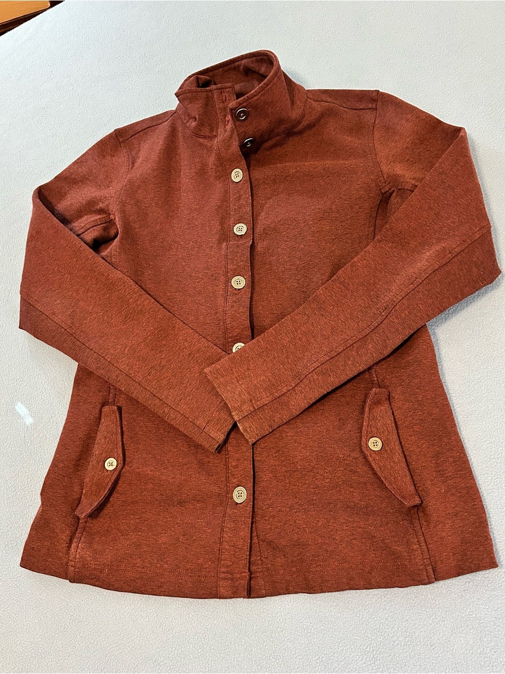 Duluth Trading Co Maroon Button-Front Utility Jacket